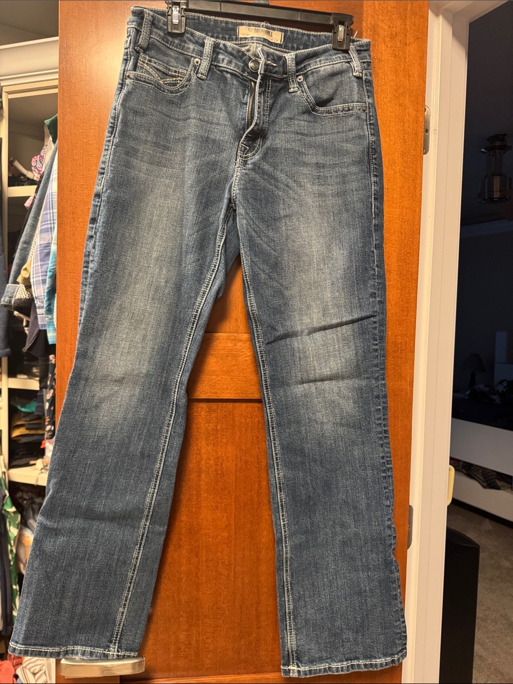 Women's Rock n’ Roll Denim Jeans Modest bootcut